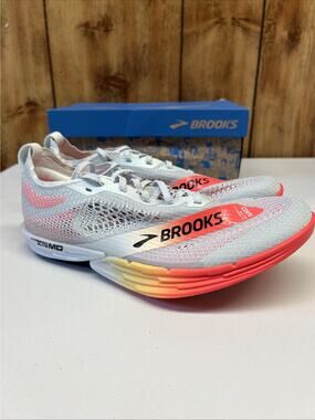 Brooks Hyperion Elite MD Running Spikes Grey Mid Distance Mens 8/ Womens 9.5